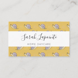 図解入りの、写真付きのカタツムリと渦巻き模様 名刺