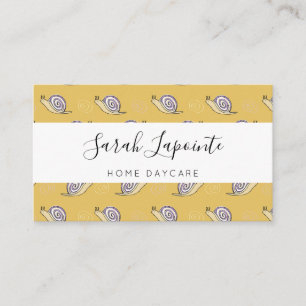 図解入りの、写真付きのカタツムリと渦巻き模様 名刺