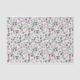 図解入りの、写真付きのクリスマスの切手 薄葉紙