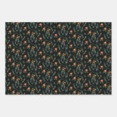 図解入りの、写真付きのクリスマスシトラスタンジェリンホリデー ラッピングペーパーシート (正面2)