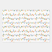 図解入りの、写真付きのクリスマスミュート色のラッピング紙 ラッピングペーパーシート (正面)