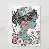 図解入りの、写真付きのナースフローラ卒業 招待状 (裏面)