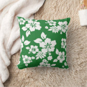 図解入りの、写真付きのハイビスカス クッション (ブランケット)