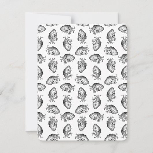 図解入りの、写真付きのハート図カスタムの背景色 招待状 (正面)