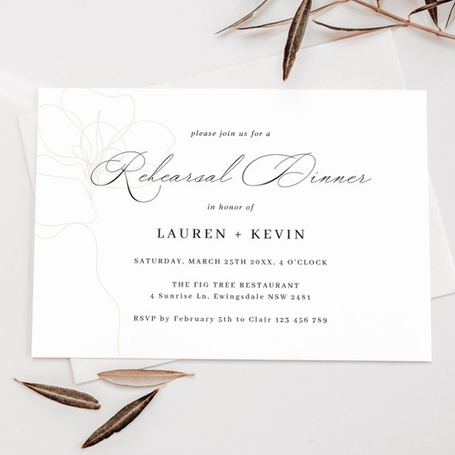 図解入りの、写真付きのバラリハーサルディナー招待状 (クリエイターアップロード済み)