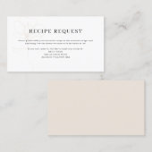 図解入りの、写真付きのバラレシピ要求カード 名刺 (正面/裏面)