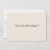 図解入りの、写真付きのバラ花嫁プロポーザル・カード サンキューカード (裏面)