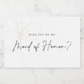 図解入りの、写真付きのバラ花嫁ワインラベル フードラベル (シングルラベル)