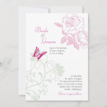 図解入りの、写真付きのバラ&バタフライ春の結婚式