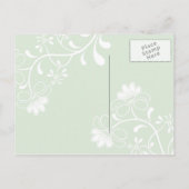 図解入りの、写真付きのバラ&バタフライ春日付の保存 案内ポストカード (裏面)