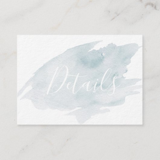 図解入りの、写真付きのビーチ結婚式結婚詳細カード エンクロージャーカード (裏面)