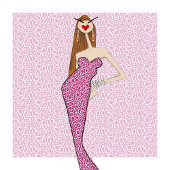 図解入りの、写真付きのファッション結婚の花嫁カラーリングページ ポスター