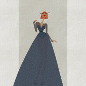 図解入りの、写真付きのファッション結婚の花嫁カラーリングページ ポスター