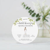 図解入りの、写真付きのプラスサイズブラックブライドブライダルシャワーイン 招待状 (スタンド正面)