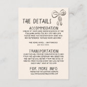 図解入りの、写真付きのレトロ手書きおもしろい結婚詳細 エンクロージャーカード (正面)