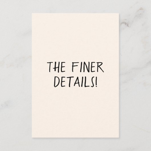 図解入りの、写真付きのレトロ手書きおもしろい結婚詳細 エンクロージャーカード (裏面)