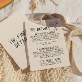 図解入りの、写真付きのレトロ手書きおもしろい結婚詳細 エンクロージャーカード