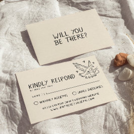 図解入りの、写真付きのレトロ手書き予測できな結婚の 出欠カード