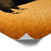 図解入りの、写真付きのヴィンテージピグ素朴アート ポスター (角)