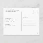 図解入りの、写真付きの北ユニーク極地図メリークリスマス シーズンポストカード (裏面)