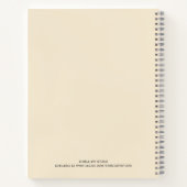 図解入りの、写真付きの台所用品パーソナライズされたレシピN ノートブック (裏面)