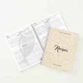 図解入りの、写真付きの台所用品パーソナライズされたレシピN ノートブック (内部)