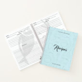 図解入りの、写真付きの台所用品パーソナライズされたレシピN ノートブック (内部)