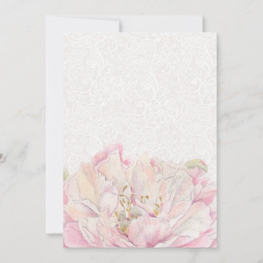 図解入りの、写真付きの嫁インレースガウンブライダルシャワー 招待状 (裏面)