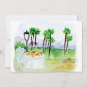 図解入りの、写真付きの庭園の結婚式タイムライン招待状 招待状 (裏面)