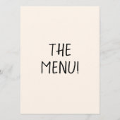 図解入りの、写真付きの手書き描予測できなレトロ結婚の メニュー (裏面)