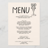 図解入りの、写真付きの手書き描予測できなレトロ結婚の メニュー (正面)