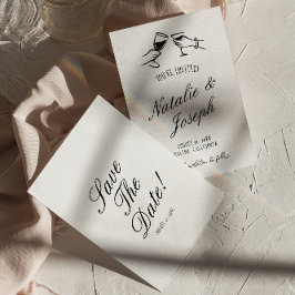 図解入りの、写真付きの手書描おもしろい結婚ズ セーブザデート