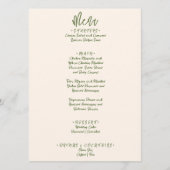 図解入りの、写真付きの手書描の音 メニュー (正面)