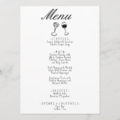 図解入りの、写真付きの手書描の音 メニュー (正面)