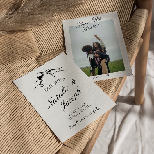 図解入りの、写真付きの手書描可愛い写真結婚 セーブザデート