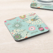 図解入りの、写真付きの春の花 コースター (左側)