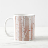 図解入りの、写真付きの樺の木 コーヒーマグカップ (左)
