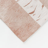 図解入りの、写真付きの樺の木 フリースブランケット (角)