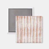 図解入りの、写真付きの樺の木 マグネット (正面/裏面)