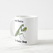 図解入りの、写真付きの祈マンテパーソナライズされたス コーヒーマグカップ (正面左)