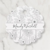 図解入りの、写真付きの花タンポポ フェイバータグ (正面)