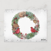 図解入りの、写真付きの雪だるまウィンターワンダーランド ポストカード (裏面)