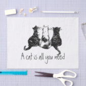 図解入りの、写真付きの黒猫A猫は必要だ 薄葉紙 (クラフト)