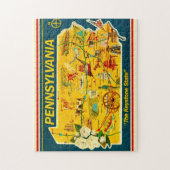 図解入りの、写真付きの11x14ペンシルバニアの地図 ジグソーパズル (縦)