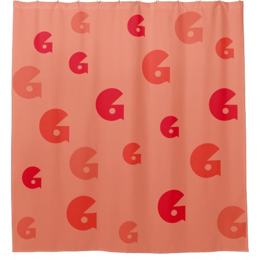 図記号色のあなたの最初のパターン シャワーカーテン (正面)
