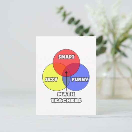 図面…数学先生 ポストカード (スタンド正面)