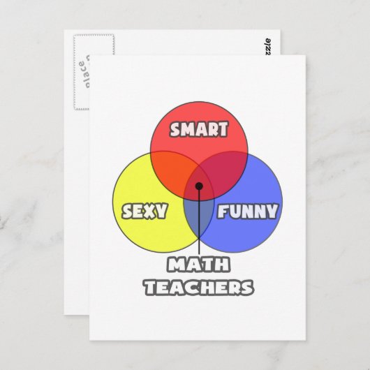 図面…数学先生 ポストカード (正面/裏面)