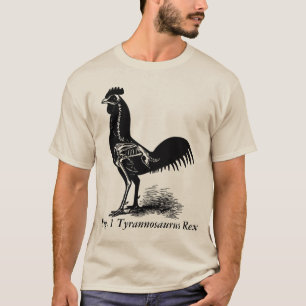 図1ティラノサウルス・レックスのレックスのオンドリの骨組ワイシャツ Tシャツ