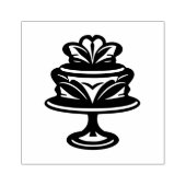 固いケーキのゴム印 ラバースタンプ (インプリント)
