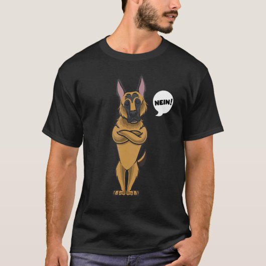固い意志のジャーマンシェパードドッグシェパード Tシャツ (正面)